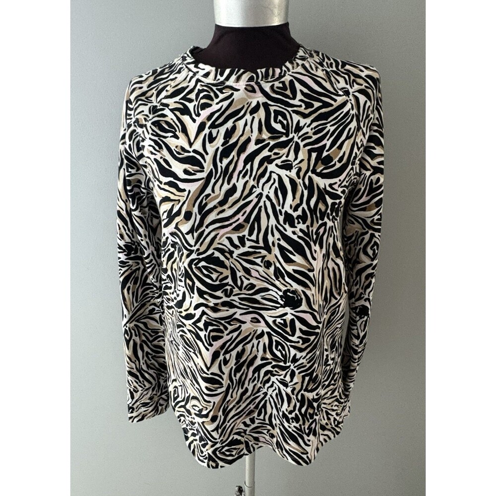 Lilly Pulitzer Luxletic Blythe Top Size S Pullover UPF 50+ Onyx Can You Zee Me